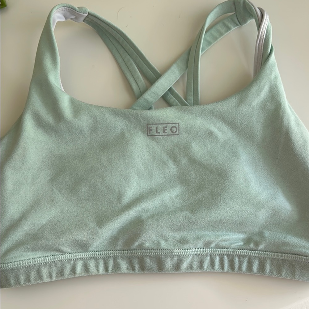 Fleo Green Sports Bra Racerback